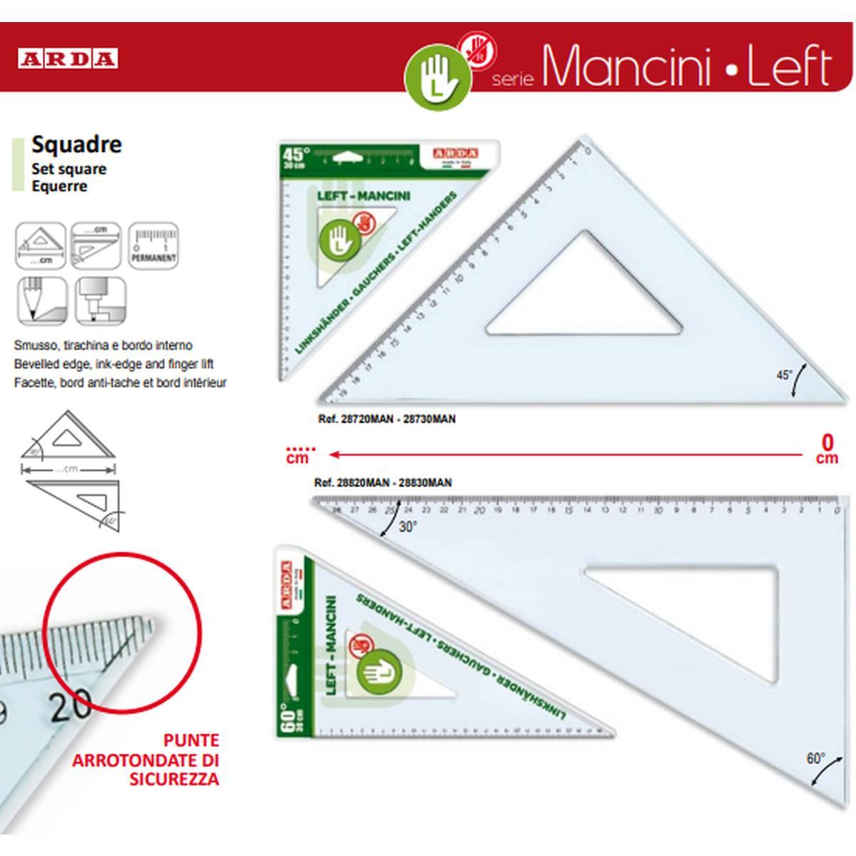 Arda - squadra per mancini 45 - 30 cm