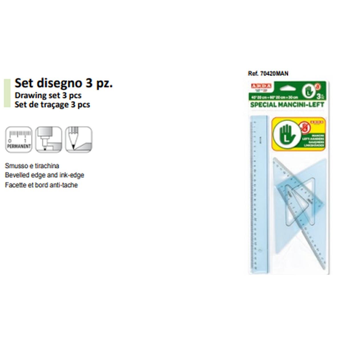 Arda - set 3 pezzi per mancini