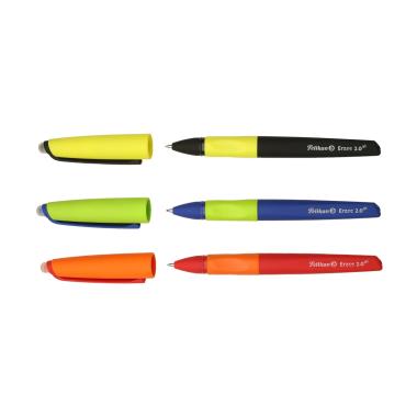 Pelikan erase 2.0 - penna roller cancellabile ergonomica - per destrimani e mancini - punta m indeformabile - ricaricabile