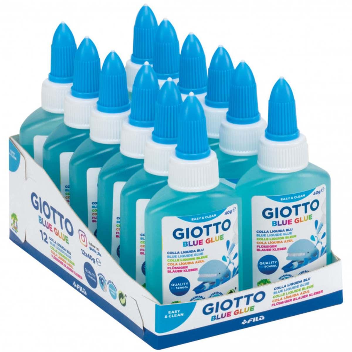 Giotto blue glue - colla trasparente - flacone da 40 gr