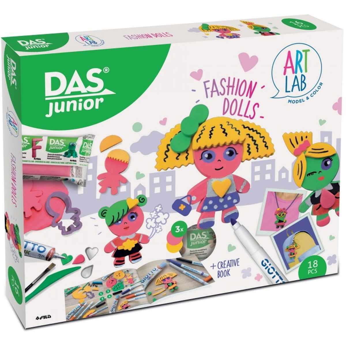 Das junior art lab - fashion dolls - kit creativo