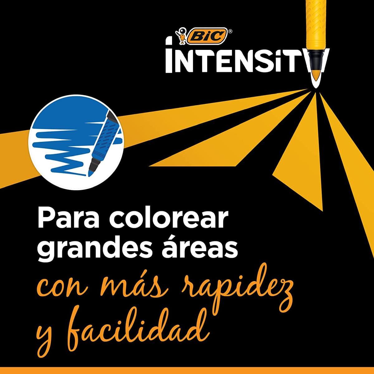Bic intensity premium grip - pennarelli colorati - scatolo 24 pz