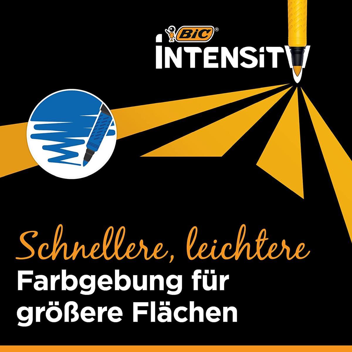 Bic intensity premium grip - pennarelli colorati - scatolo 24 pz