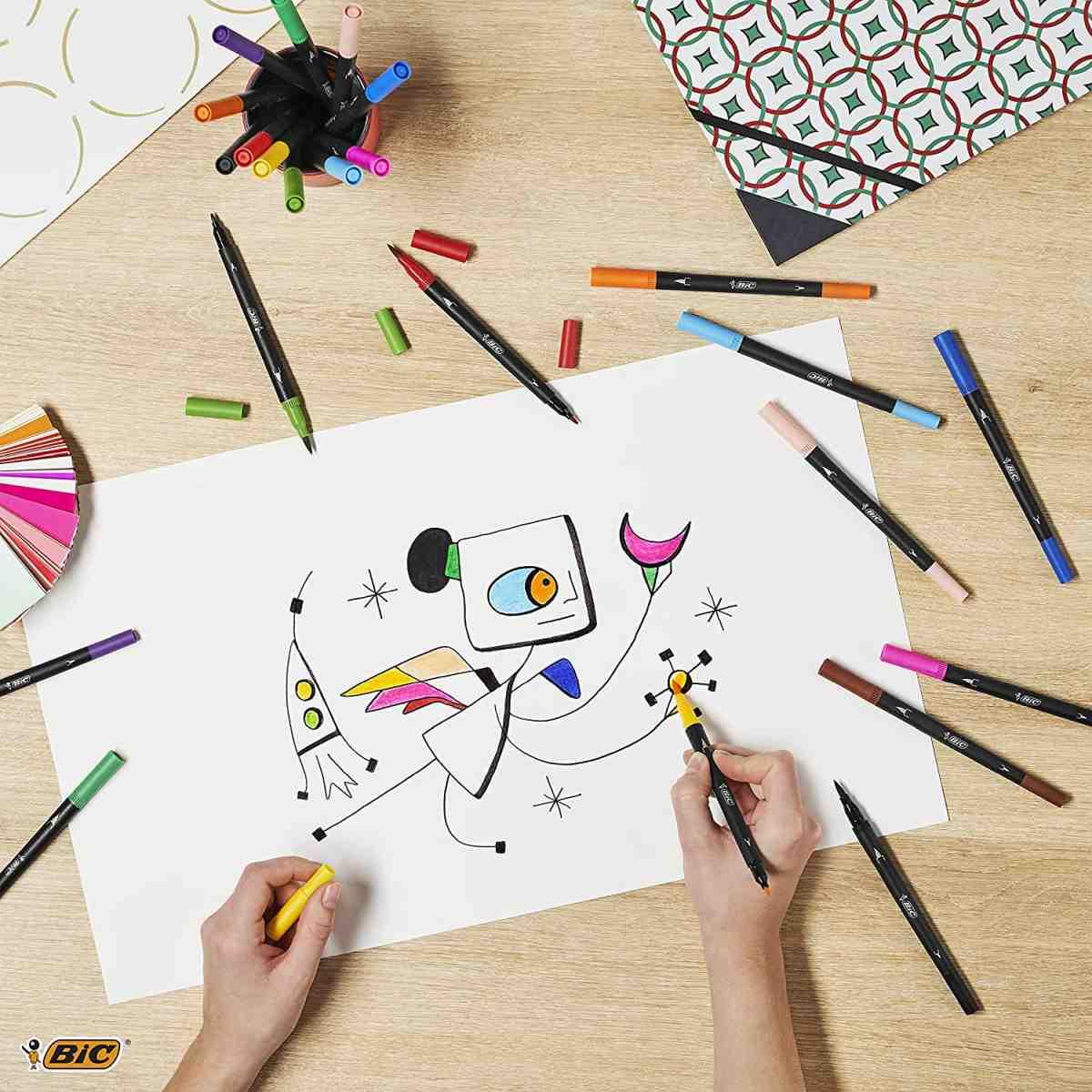 Bic intensity - two tips of creativity !!! punta brush e punta fine