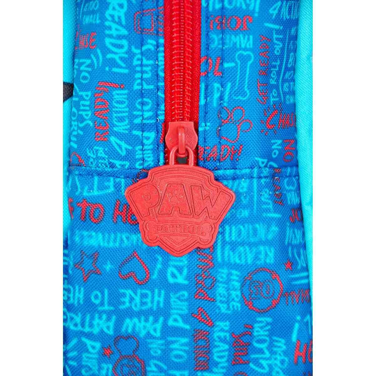 Zaino asilo paw patrol - zip con tiralampo personalizzata - chase - marshall - rubble - skye