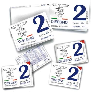 Pigna - album disegno pigna 2 - carta liscia - 12 fg - 110 gr - 33 x 48 cm