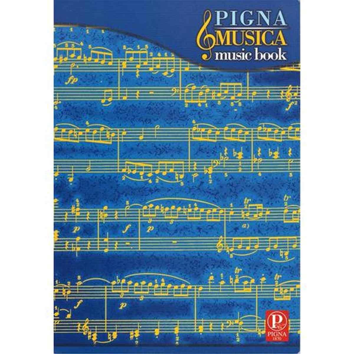 Pigna - maxi musica - 16 fogli - formato a4 - 12 pentagrammi con intercalare