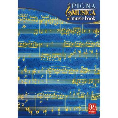 Pigna - maxi musica - 16 fogli - formato a4 - 12 pentagrammi con intercalare