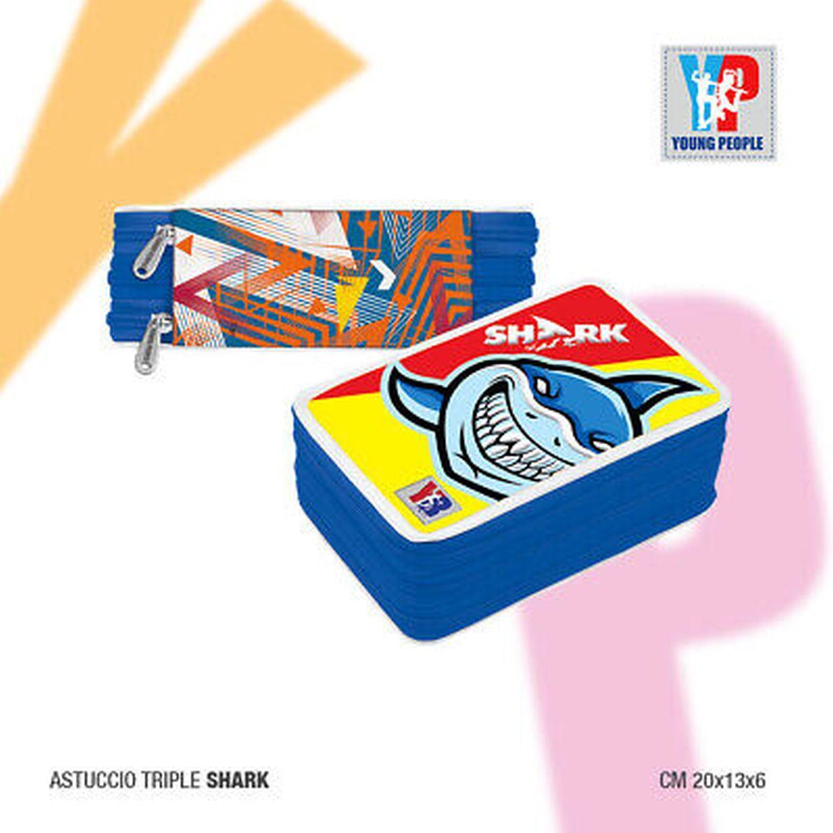 Young people - astuccio 3 zip starter shark