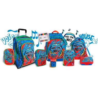 Young people - zaino linea dream make some noise + luci + omaggio: ricarica astuccio tinta unita 18 + 18