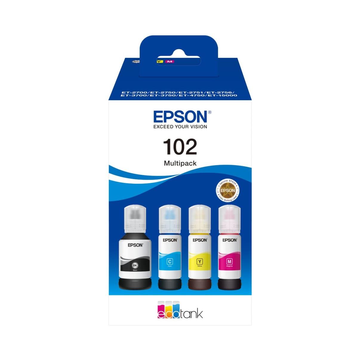 Epson 102 cmjn - ecotank 4-colour multipack