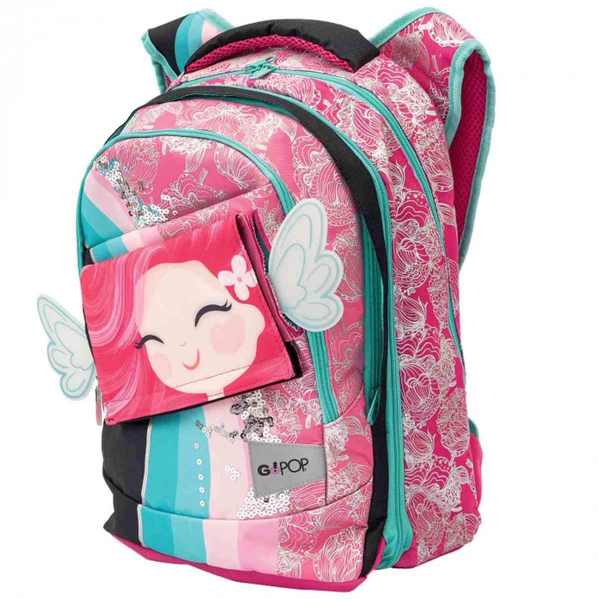 Go-pop - zaino scuola sdoppiabile round princess