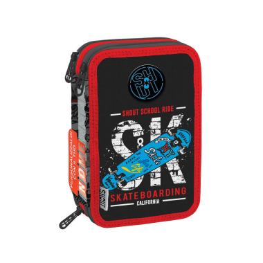Shout skatex boy - astuccio 3 zipper ? 44 pezzi