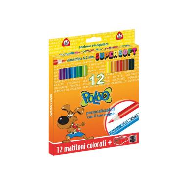 Koh i noor - poldo colori 12 colori mina 5.8mm jumbo supersoft