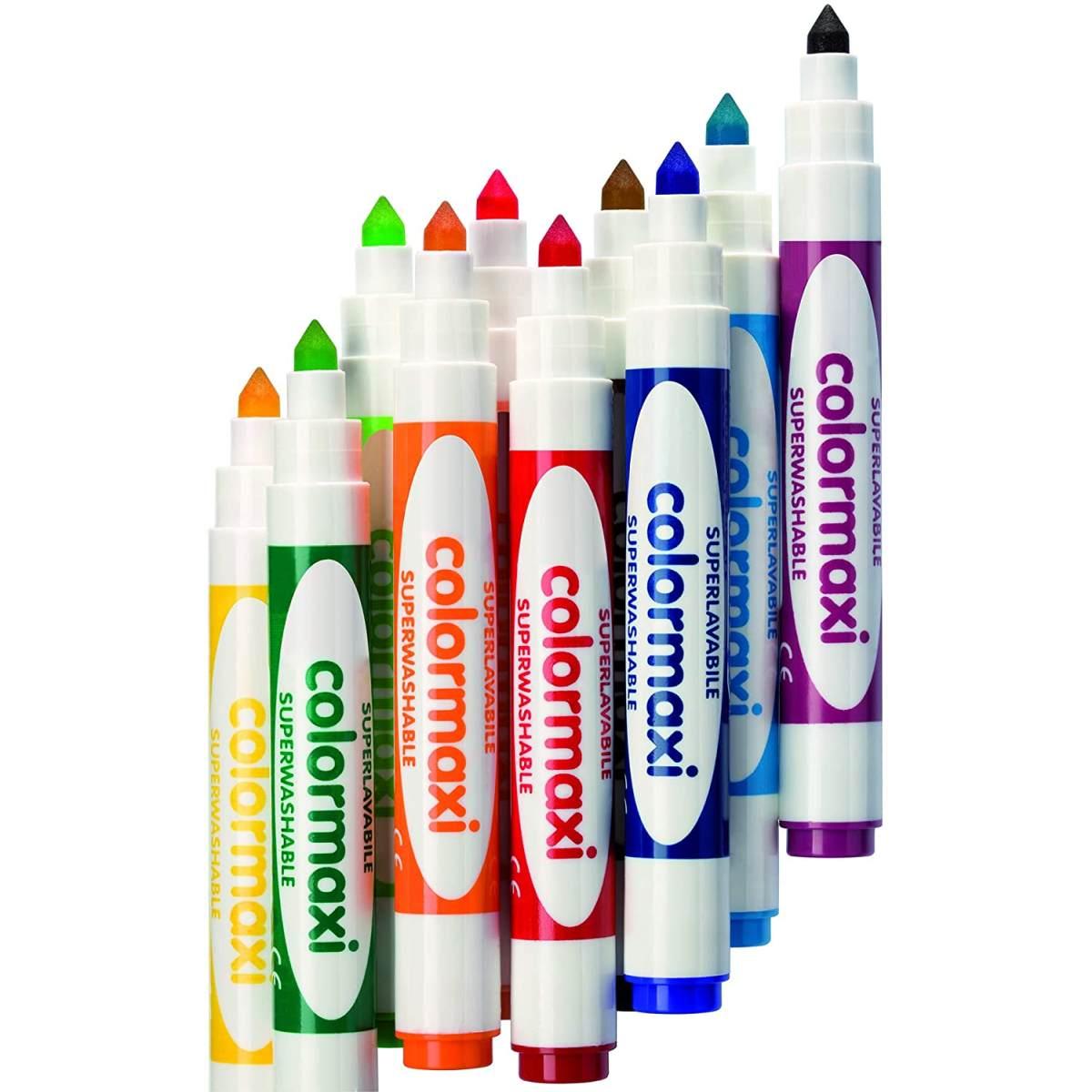 Fibracolor colormaxi - pennarelli punta grossa - confezione da 12 pz