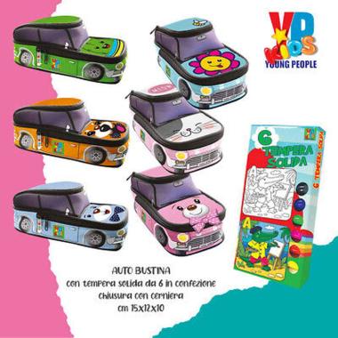 Young people- busta macchina con tempera solida 6 pz - formato 15 x 21 x 10 cm