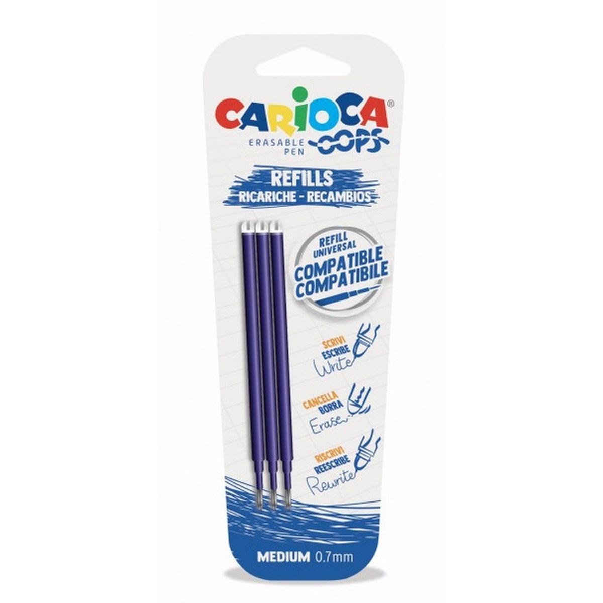 Carioca - oops pop refill penna cancellabile - 0,7 mm