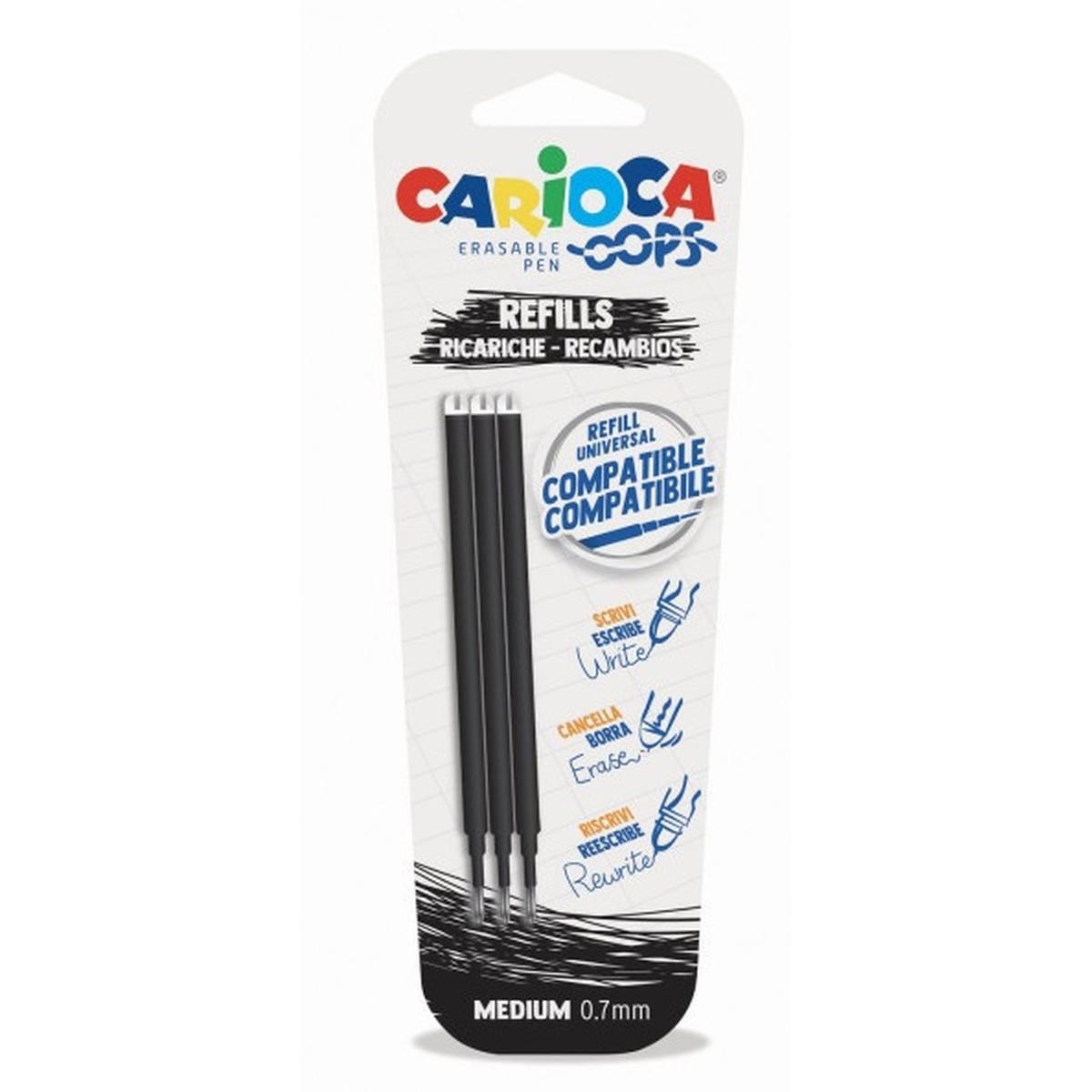 Carioca - oops pop refill penna cancellabile - 0,7 mm