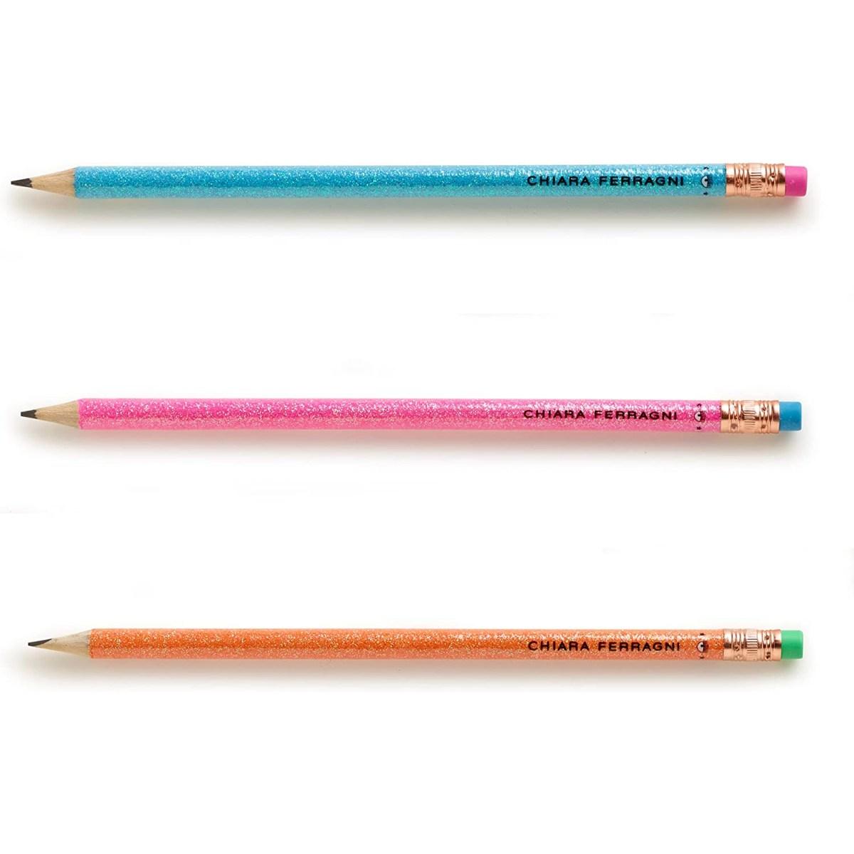 Pigna - set 3 matite glitterate chiara ferragni