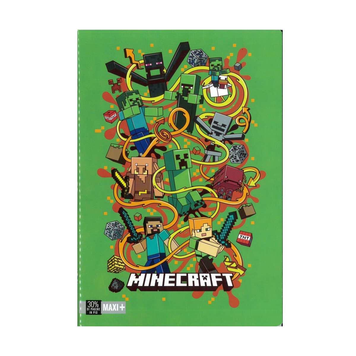 Maxi quaderno a4 minecraft +30% - 100 gr
