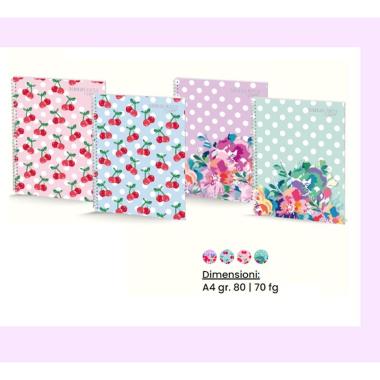 Tintaunita vintage - maxi quaderno a4 ppl con spirale - carta 80 gr - 70 fogli - no fori