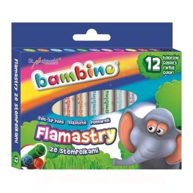 Bambino - pennarelli con timbro - confezione da 12 pz