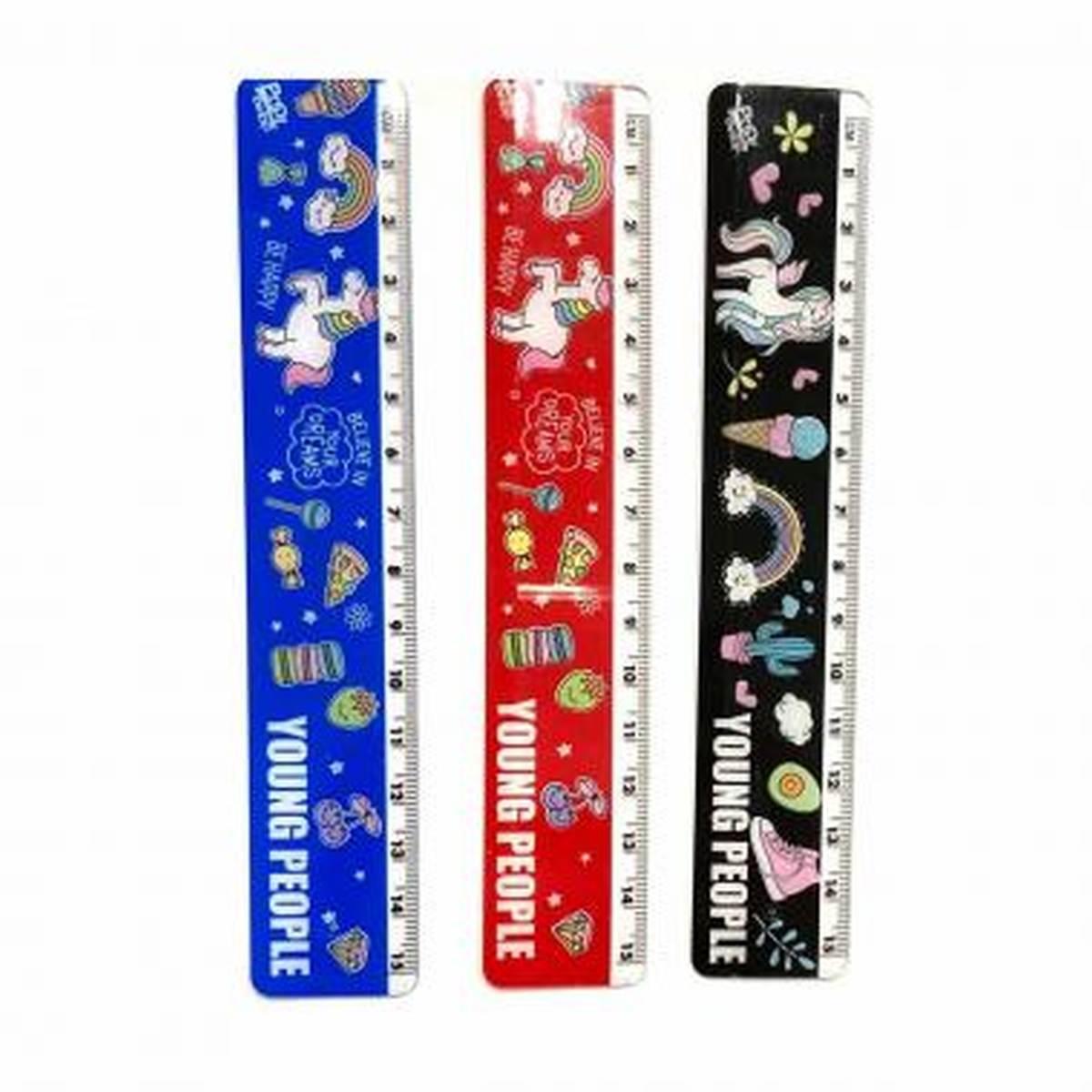 Young people - righello 3d - 15 cm - fantasie assortite