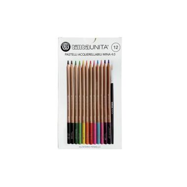 Tintaunita - pastelli acquerellabili - mina 4.0 mm - confezione da 12 pz