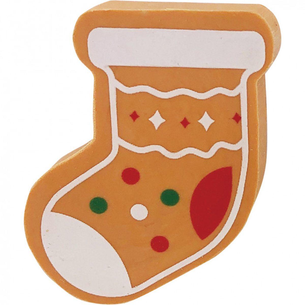 Lebez - gomma natalizia pan di zenzero in 4 soggetti assortiti