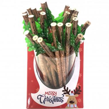 Lebez - matita con top in gomma natalizia con top in cartoncino