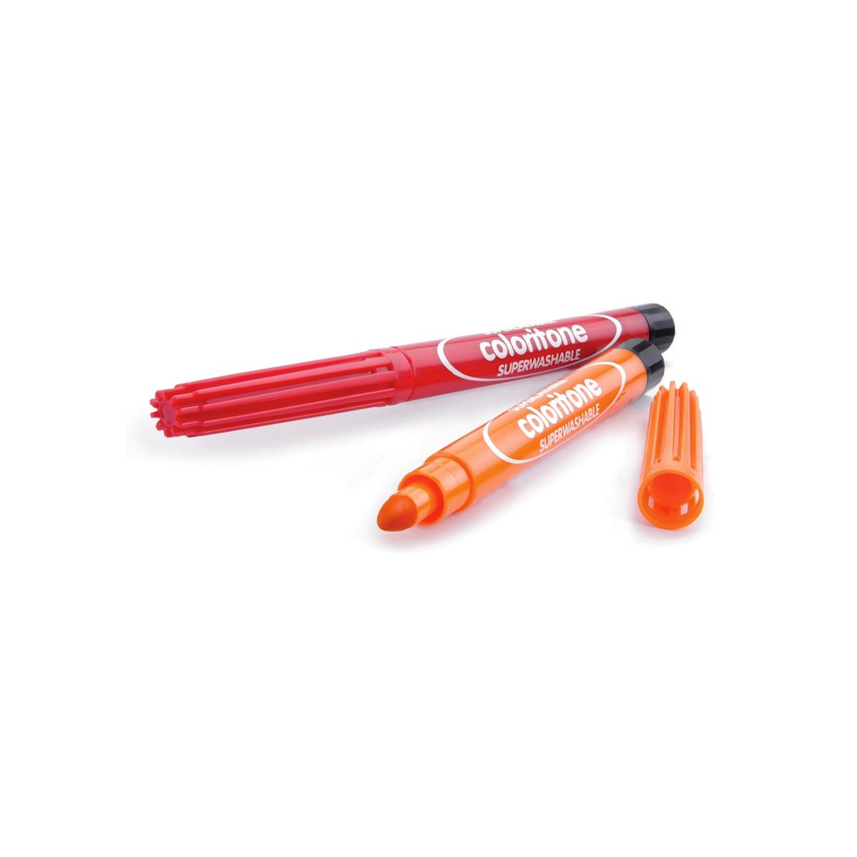 Fibracolor - 72 pennarelli - 48 colorito punta fine 2,9 mm - 24 coloritone punta grossa 5 mm