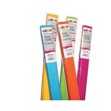 Deco - set 6 rotoli carta crespa da cm 50 x 250 cm - 40 gr - colori freddi