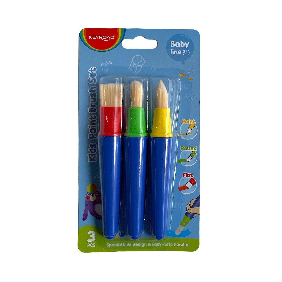 Keyroad - pennelli prima infanzia -set 3 pezzi