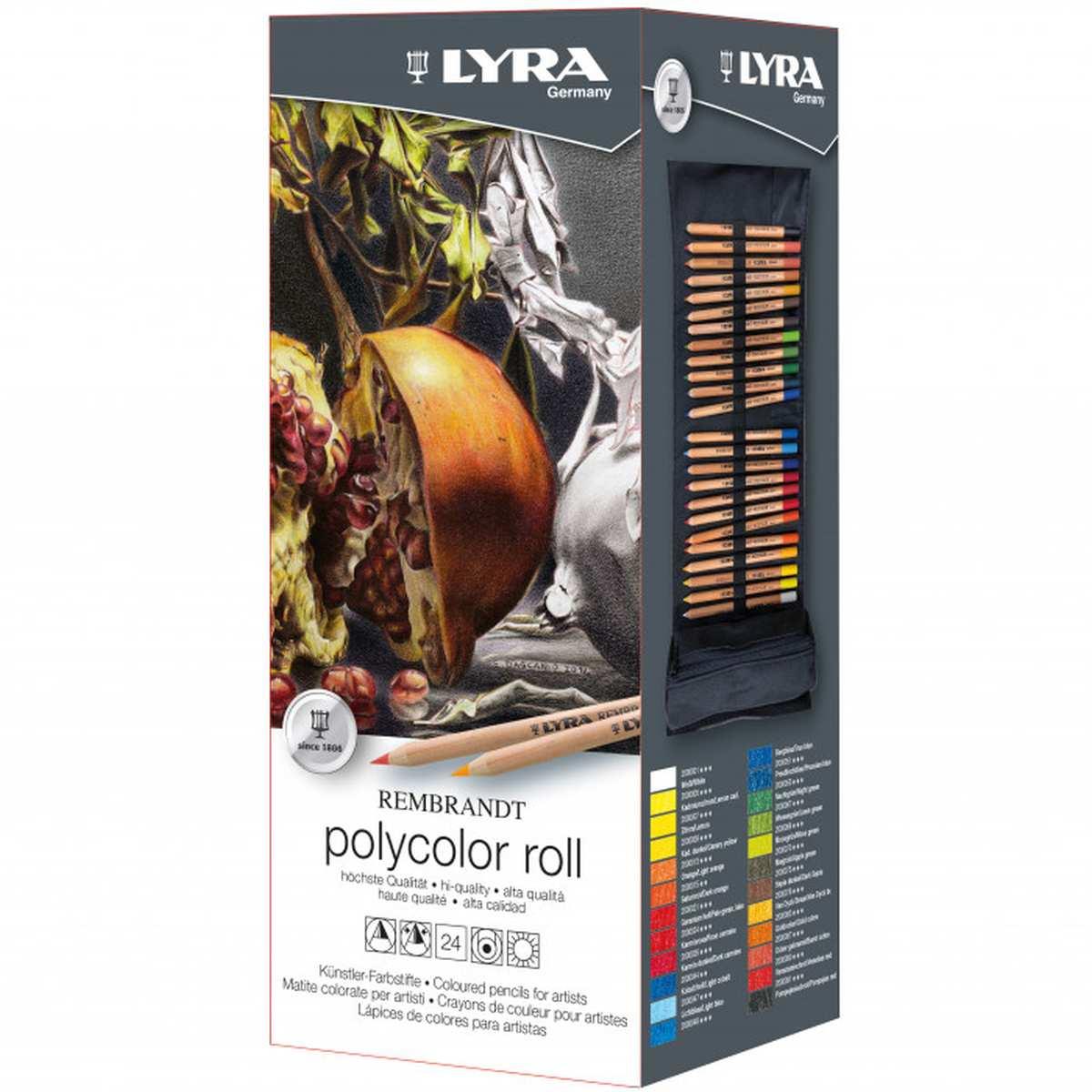 Lyrarembrandt polycolor set - rotolo 24 pz