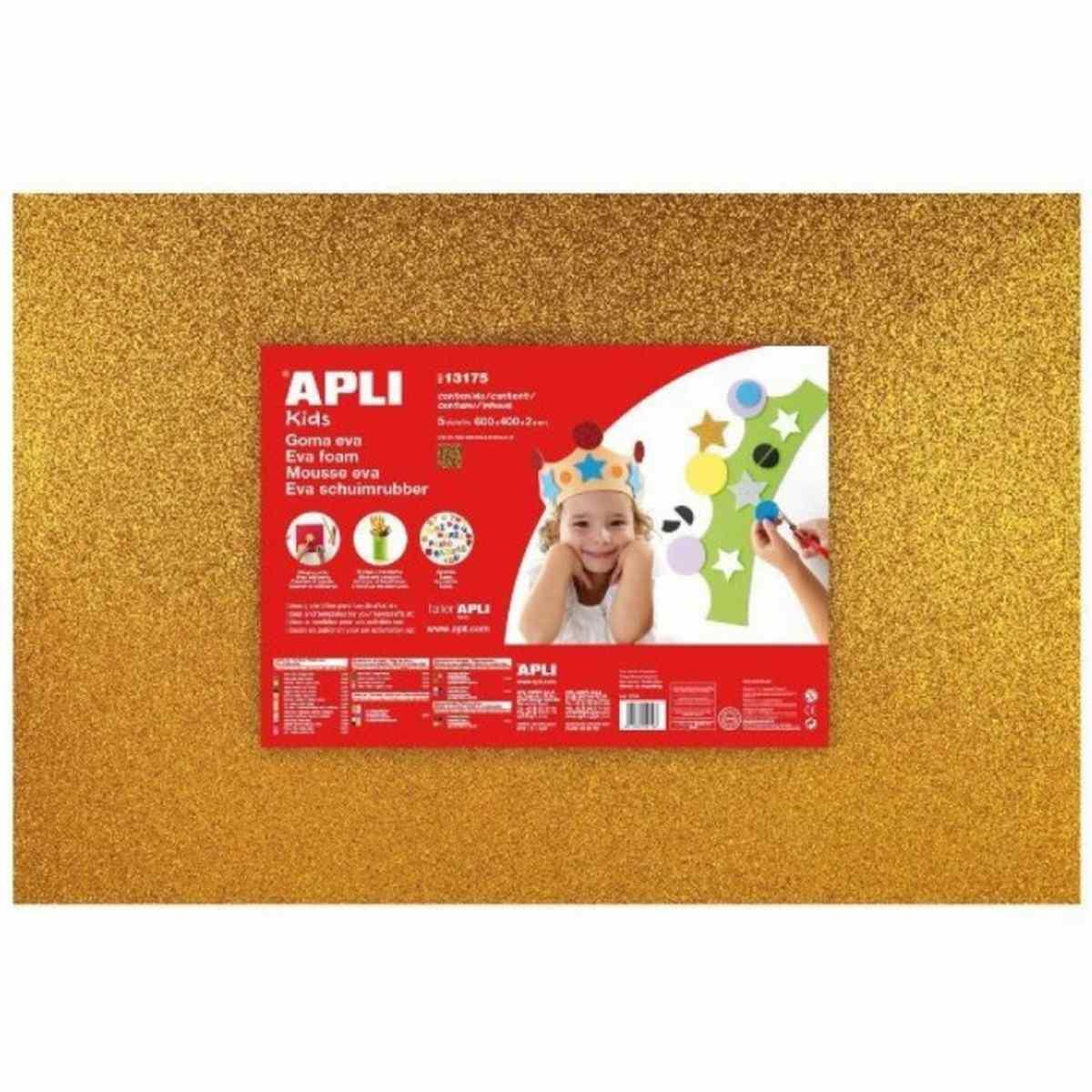 Apli - gomma eva glitter - 40 x 60 cm - spessore 2 mm
