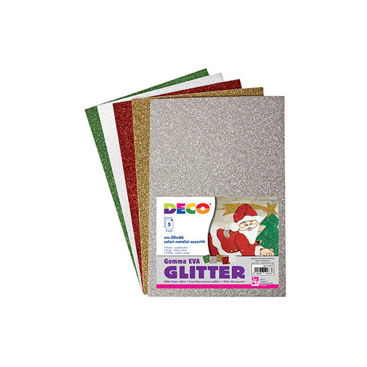 Deco - gomma crepp glitter - foglo da cm 50 x 66