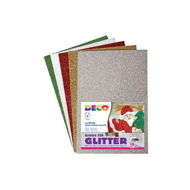 Deco - gomma crepp glitter - foglo da cm 50 x 66