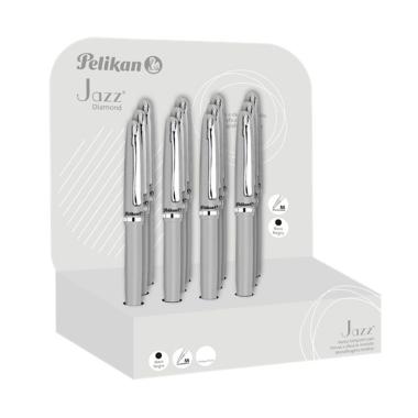 PELIKAN - PENNA A SFERA IN METALLO "JAZZ SILVER DIAMOND" COLLECTION