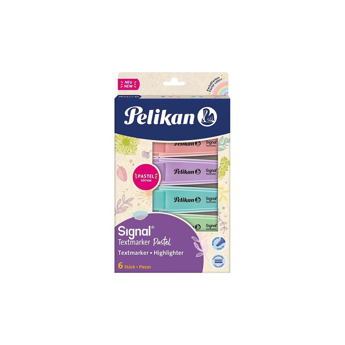 Pelikan evidenziatore textmarker signal pastel - set 6 pz
