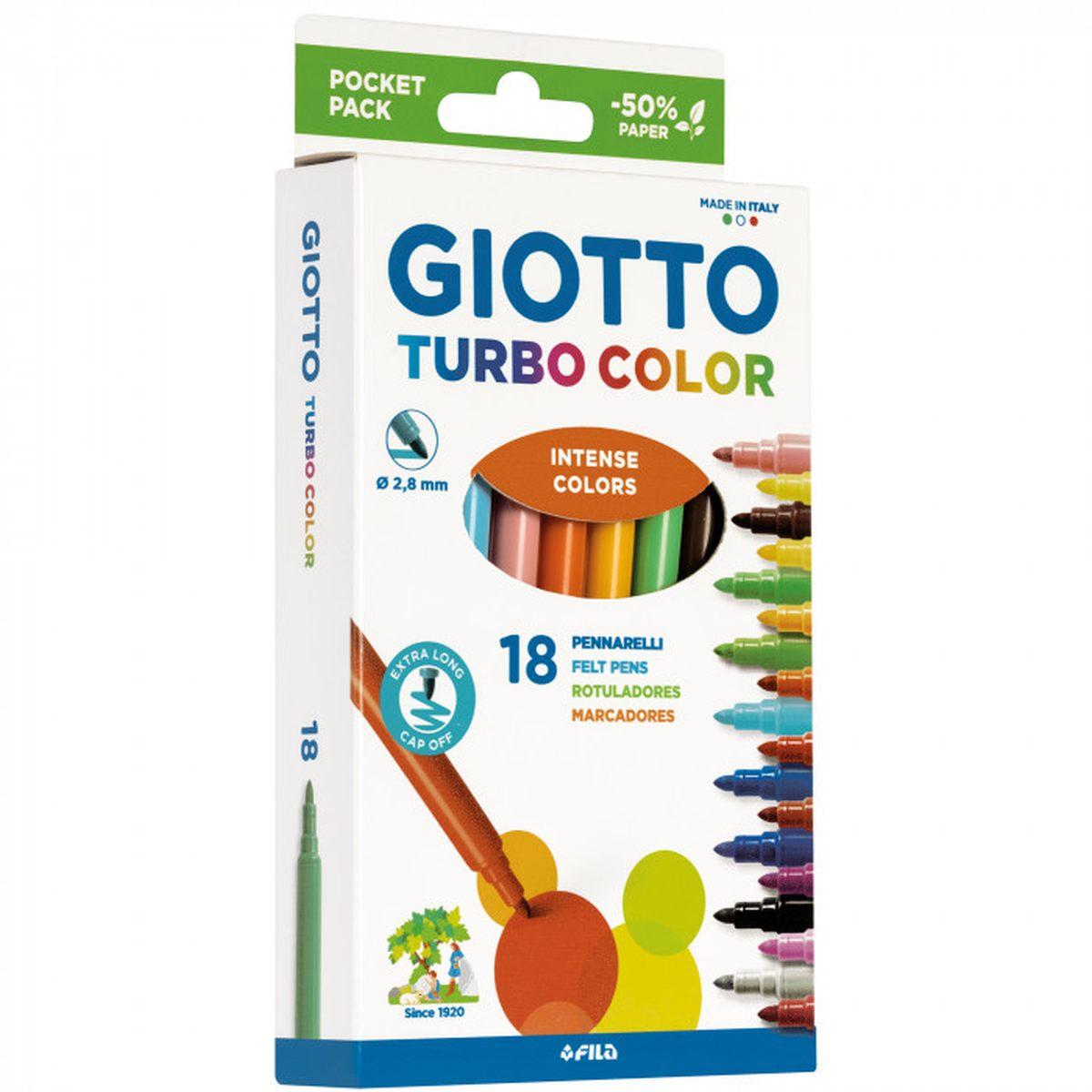Pennarelli giotto turbo color - 18 pz