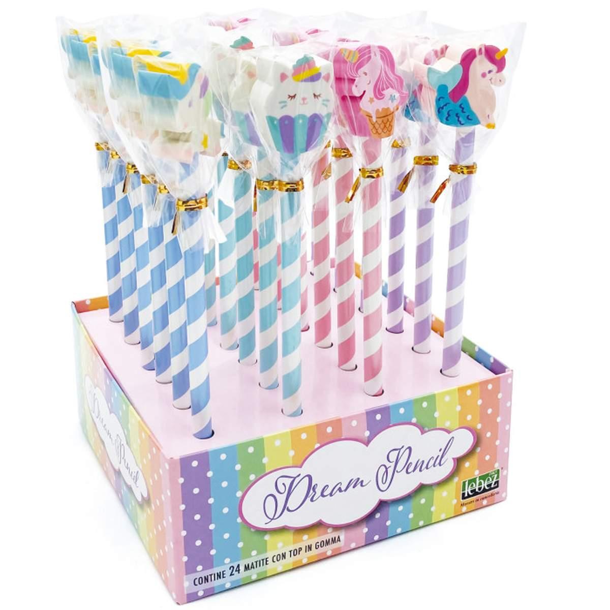 Lebez - matita con top in gomma fantasy