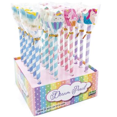 Lebez - matita con top in gomma fantasy