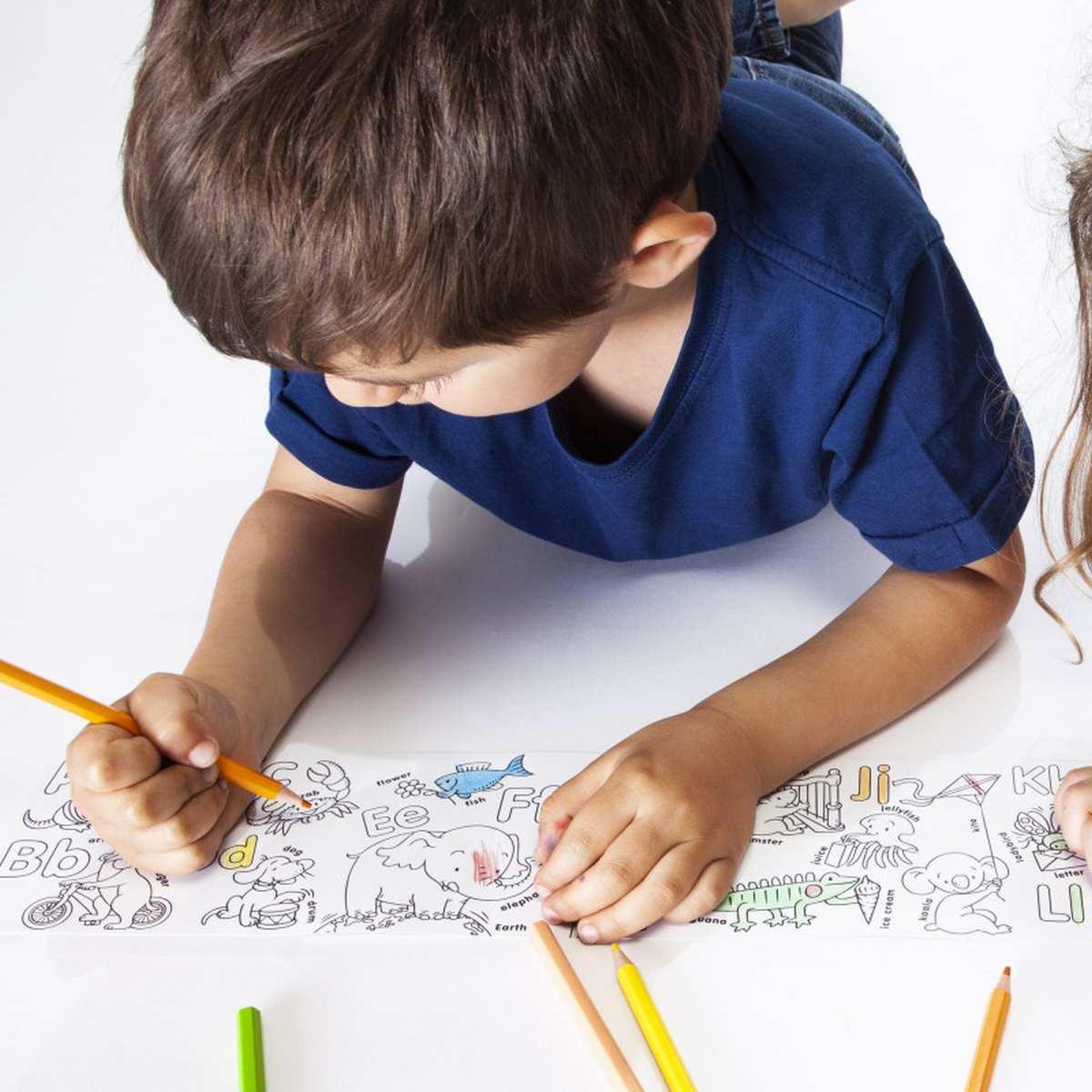 Carioca - coloring roll mini + 6 matite