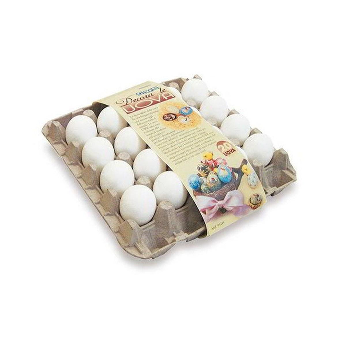 Deco - uova da decorare in acrilico - 20 pz