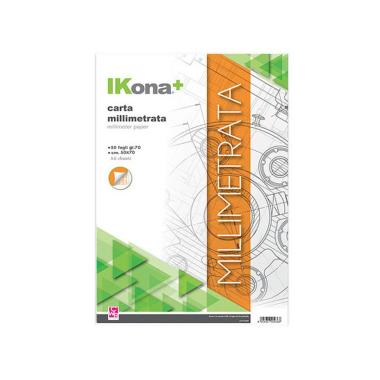 Ikona+ - blocco carta millimetrata - 29,7 x 42 cm (a3) - 10 fogli
