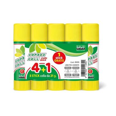 Lebez - colla stick coprex 21 gr - set 4 + 1