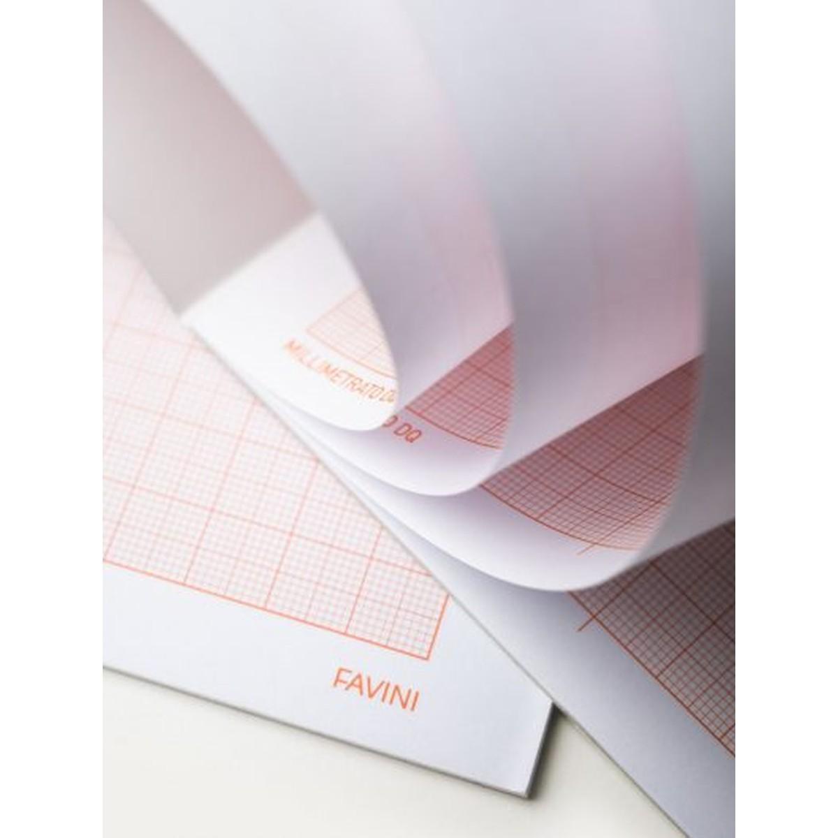 Favini - blocco carta millimetrata - a4 - 10 ff -