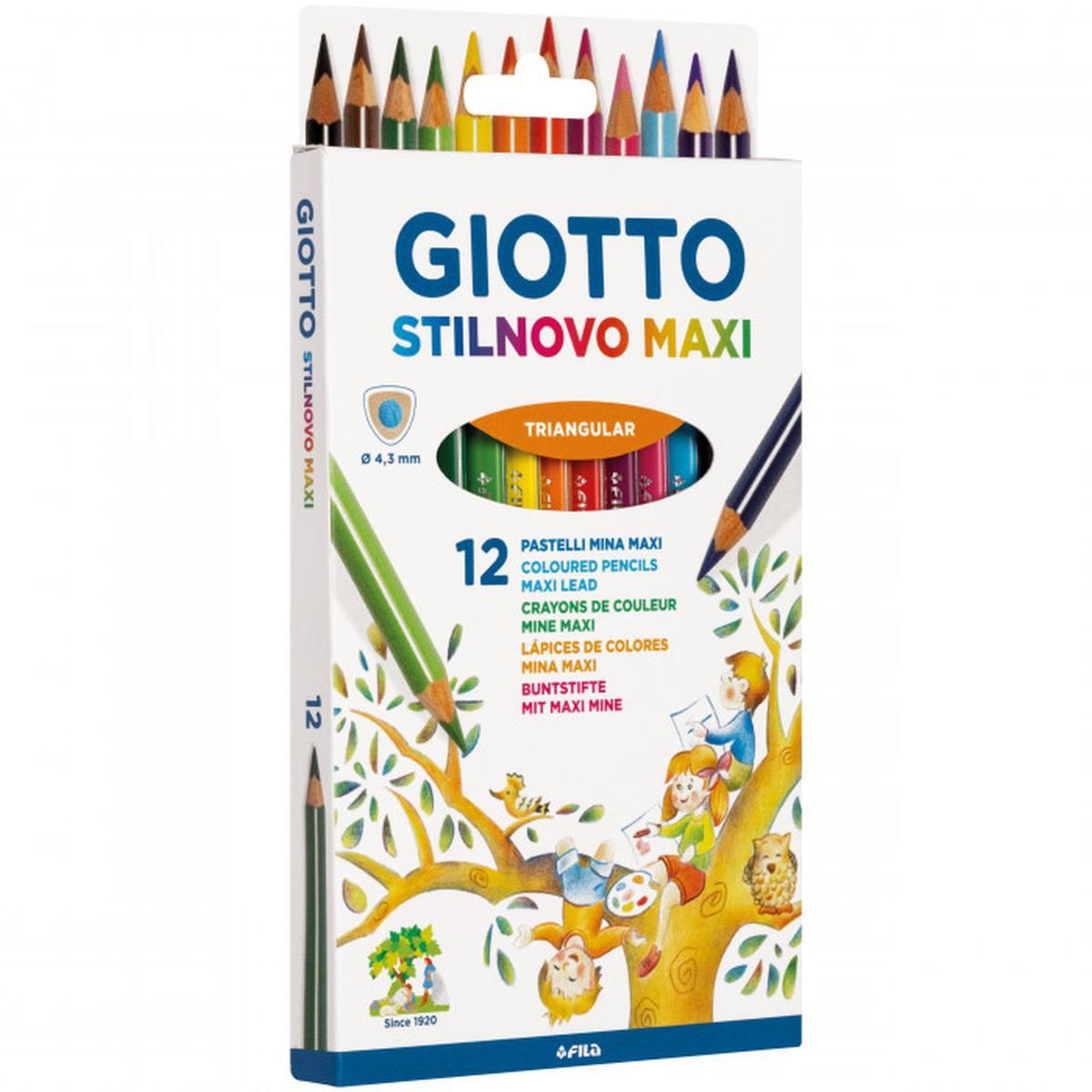 Pastelli giotto stilnovo maxi - 12 pz