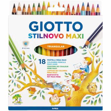 Giotto stilnovo maxi - astuccio 18 pastelli