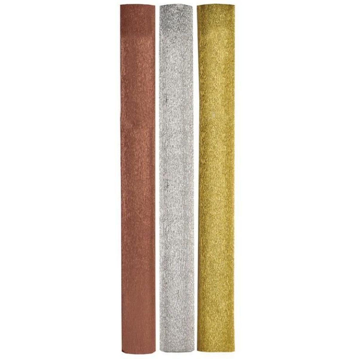 Canson - rotolo carta crespa metallizzata da cm 50 x 250 - 44 gr - 90%